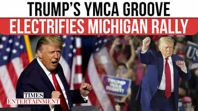 Trump’s Presidential Boogie Hits Michigan 100-Day Rally: US Prez Grooves To YMCA Vibes