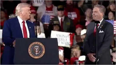 ‘He can’t go too far or will get fired’: Donald Trump teases CNN’s Jennings mid-100-day rally