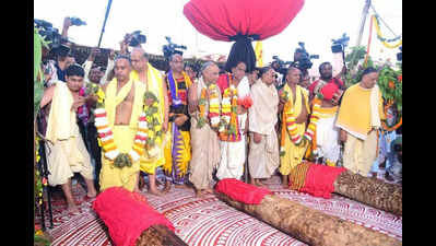 Construction of chariots begins for Rath Yatra