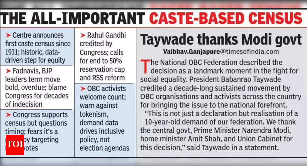 Caste Census Gets Broad Support Across Parties, But Sparks Questions On ...