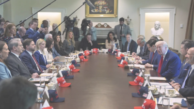 Lovefest or Cabinet meeting? For Donald Trump, it's both