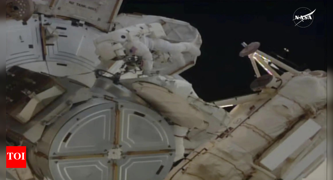 Nasa astronauts step outside space station to perform 5th all-female spacewalk – The Times of India