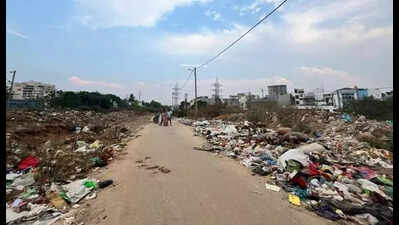 Awash with garbage, this Bengaluru road has no place for pedestrians or motorists