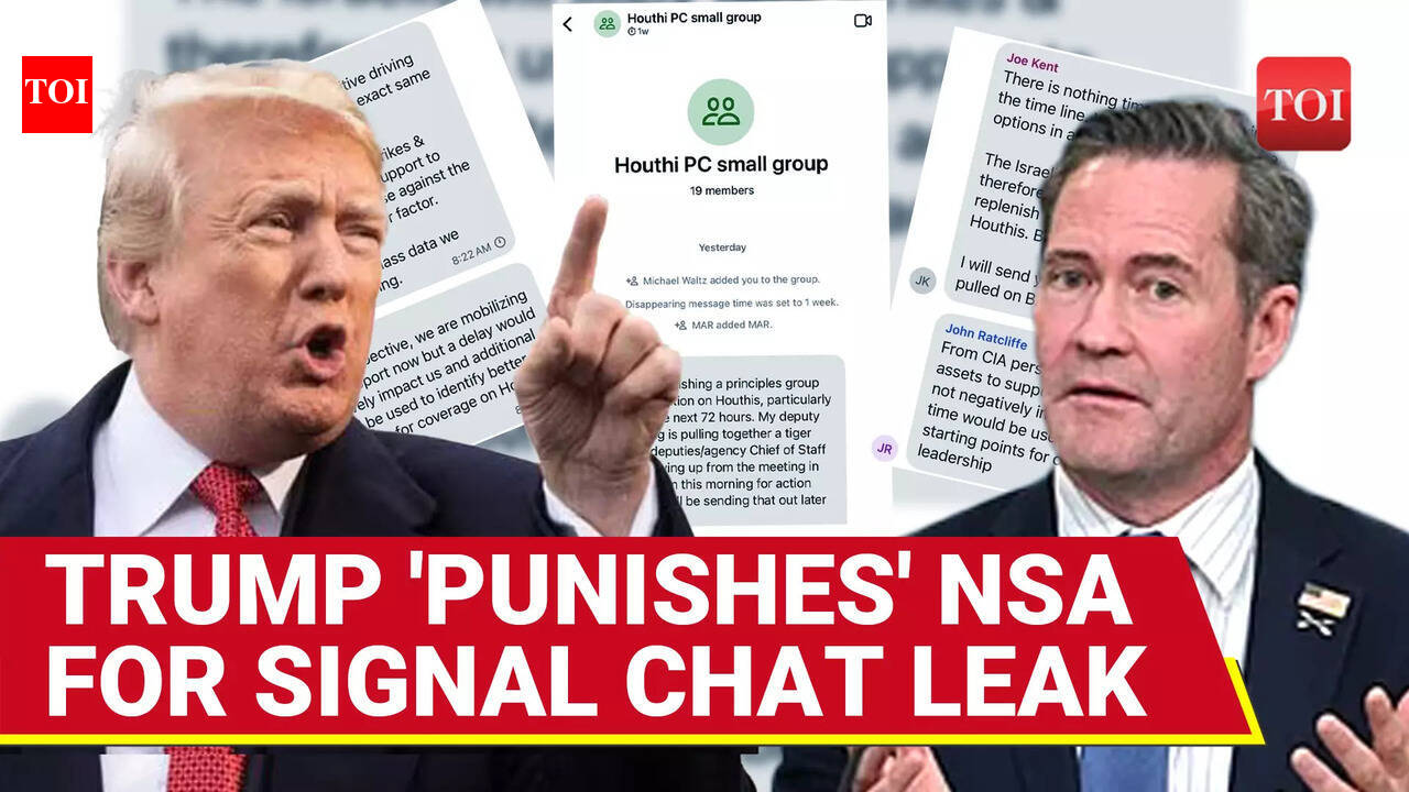 Trump 'FIRES' U.S. NSA Waltz Who Created Signal Chat On Houthi Strikes ...