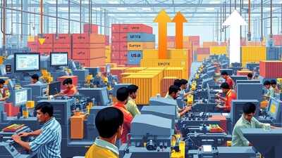 This is an AI-generated image, used for representational purposes only. India’s manufacturing growth hits 10-month high in April on export surge: Report