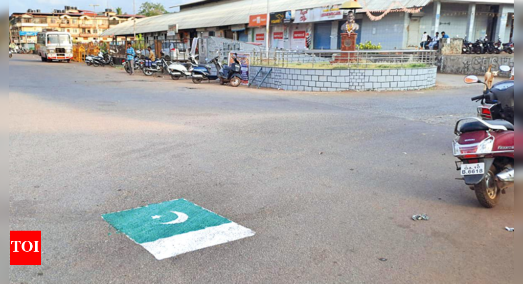 Pakistan flags painted on roads spark tension in Goa