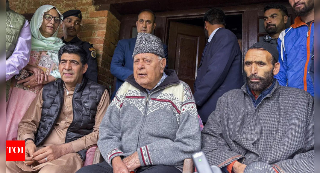 ‘Kashmir was and will always be part of India’: Farooq Abdullah meets tourists in Pahalgam after terror attack | India News – The Times of India