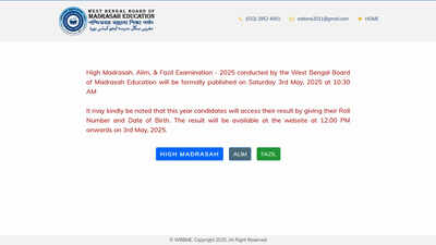 WBBME result 2025 out: High Madrasah, Alim, Fazil scores released at wbbme.org – The Times of India