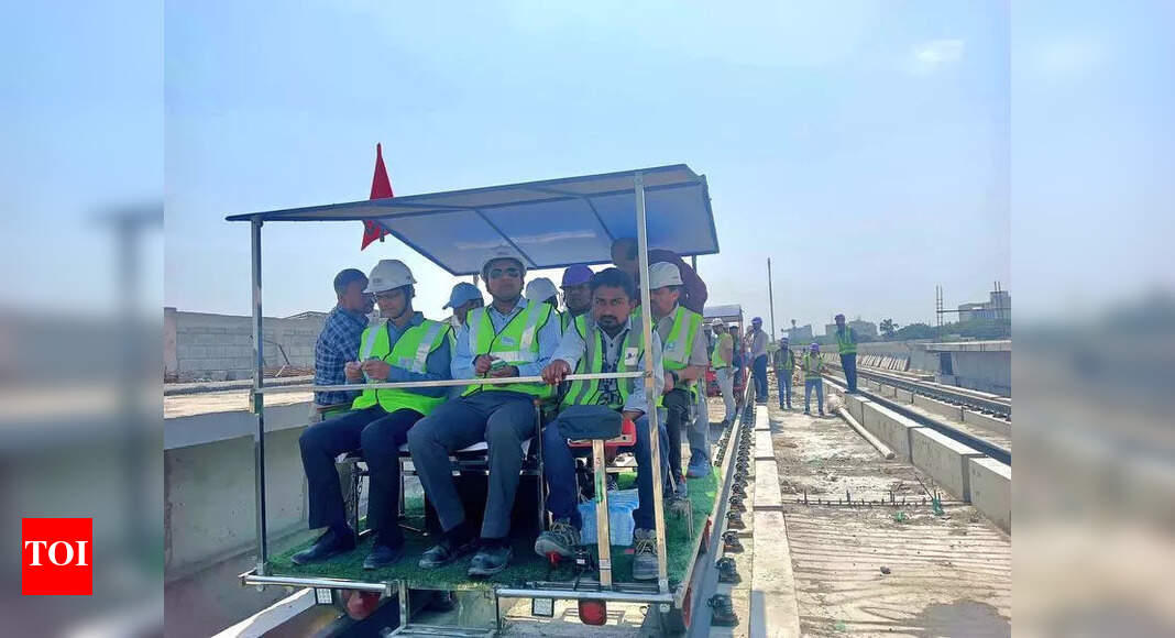 Indore Metro conducts trolley trial run, station inspections | Indore ...