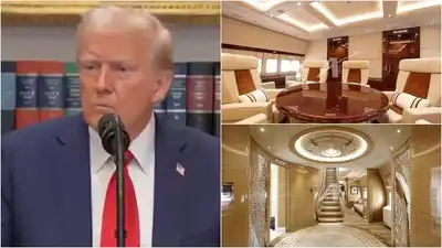  Donald Trump's lavish new Air Force One featuring gold-toned walls, premium carpeting