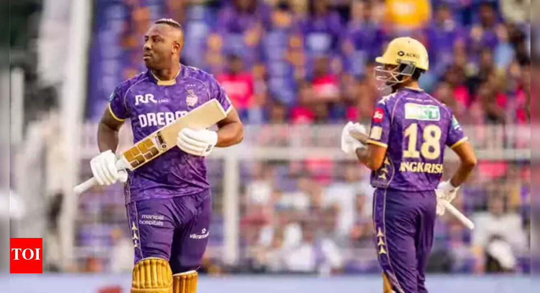 IPL Live: Russell, Raghuvanshi power Kolkata Knight Riders to 206/4