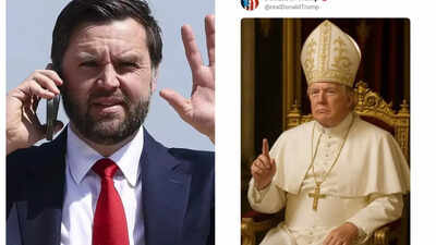 JD Vance faces backlash as he says he's fine with the AI photo of Donald Trump as Pope
