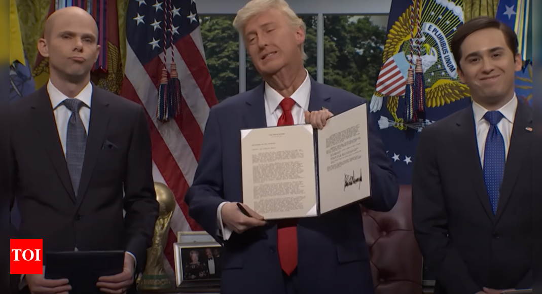 'Your favorite president and perhaps your next pope': SNL mocks Trump's first 100 days in office