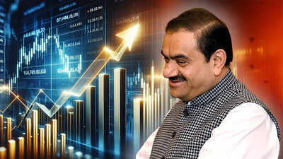 Adani Group stocks rally (AI image) Adani Group stocks surge up to 14% on reports of Gautam Adani’s representatives meeting Trump officials