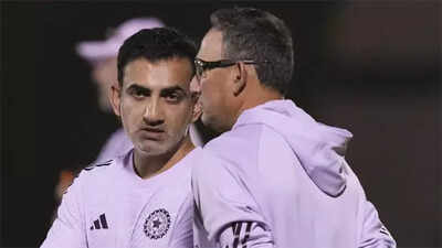 File Pic: India's head coach Gautam Gambhir and BCCI selection committee chairman Ajit Agarkar. (PTI Photo) India A likely to leave for England on May 25, BCCI begin process