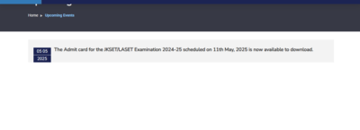JKSET admit card 2025 released: Check direct link to download hall tickets here – The Times of India