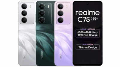 Realme C75 with 6000 mAh battery, military grade certification launched in  India: Price, specs and more - The Times of India