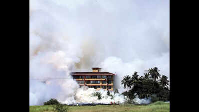 Field fires prompt evacuations as smoke fills homes at Caranzalem