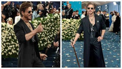  Shah Rukh Khan looks 'Superfine' as he channels regal swagger on the blue carpet