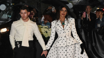 With Nick Jonas in tow, Priyanka Chopra brings old-money glamour to the Met Gala 2025