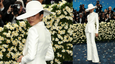  Zendaya shines in elegant all-white suit with stylish hat, FLAUNTS engagement ring from Tom Holland