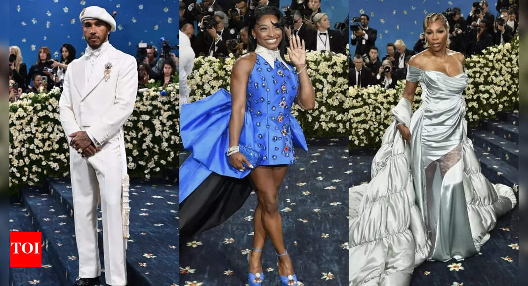 Met Gala 2025: Serena Williams, Lewis Hamilton, Simone Biles dazzle as athletes walk down red carpet – in pictures – The Times of India