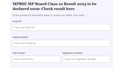 MP Board Class 10th, 12th result 2025 OUT: Direct link to check MPBSE scorecards on TOI portal here – The Times of India