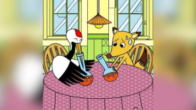An engaging optical illusion challenges viewers to locate a cleverly hidden pen within a vibrant image featuring animals enjoying bubble tea. This brain teaser not only provides entertainment but also enhances cognitive abilities by stimulating the brain and improving focus. Successfully spotting the pen signifies above - average visual skills. Optical illusion: Only a person who has sharp vision and excellent observation skills can spot the pen in 11 seconds