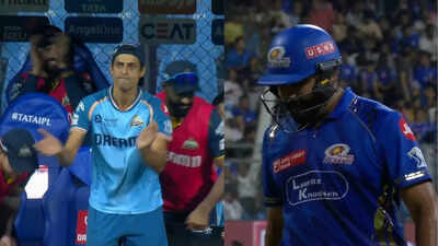 Watch: Ashish Nehra celebrates Rohit Sharma's dismissal in Mi vs GT