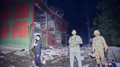 A damaged building in Muzaffarabad, PoK (Photo credit: AP) Operation Sindoor: What are loitering munitions that India used to strike terror targets in Pakistan, PoK