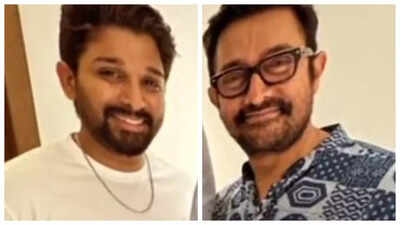 अल्ला अर्जुन ने आमिर खान के निवास में देखा; काम में गुप्त फिल्म के बारे में अटकलें लगाते हैं