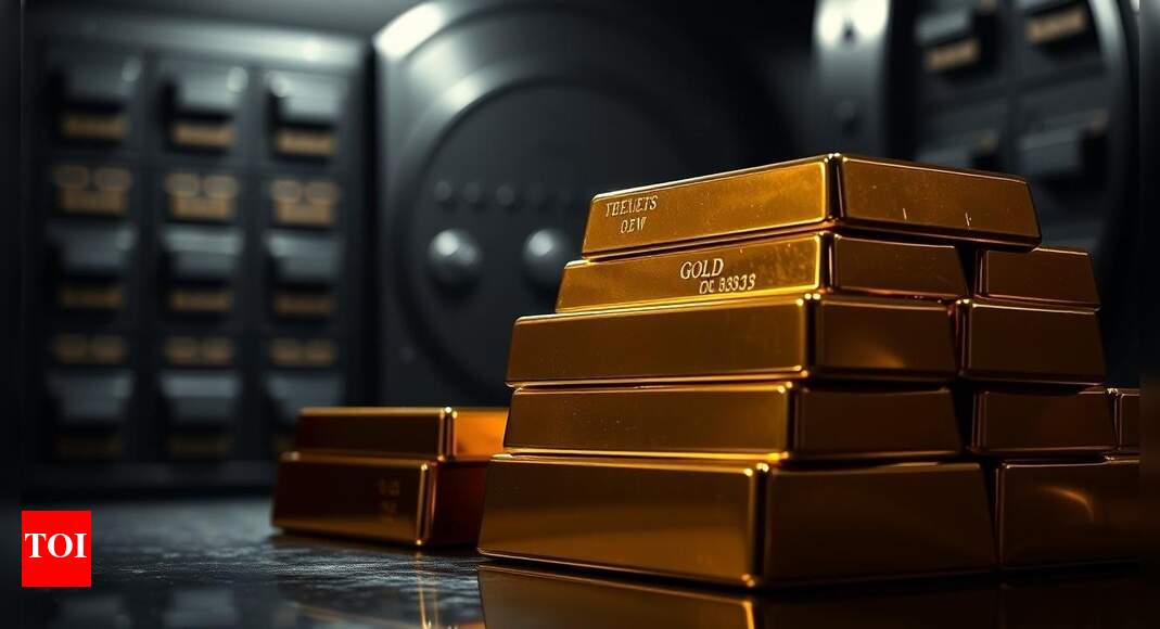 Gold rate today: Gold prices slide to Rs 96,900 per 10 grams as investors eye US Fed policy – Times of India