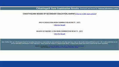CGBSE CG Class 10th, 12th Result 2025 Declared: 76.53% pass in Class 10, 81.87% in Class 12; check Chhattisgarh Board results here – The Times of India