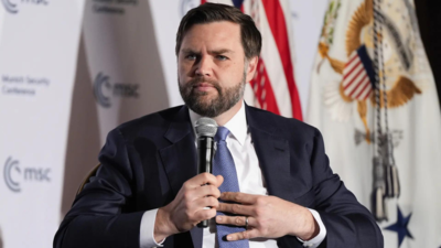 Striking softer tone, Vance says US and Europe on ‘same team’