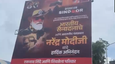 Shiv Sena puts up posters in Mumbai praising Indian Army, PM Narendra Modi after Operation Sindoor