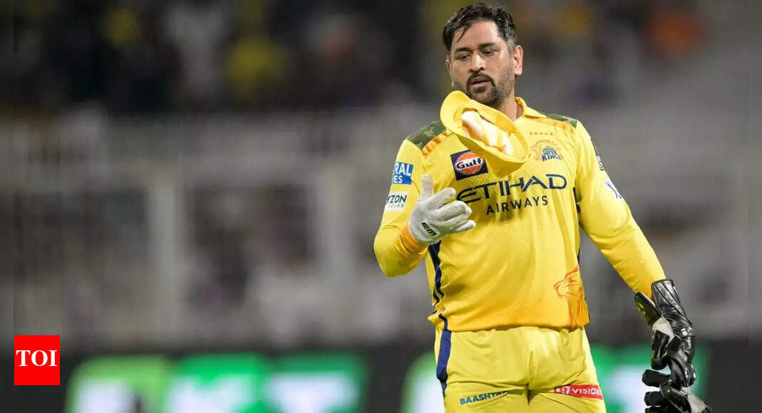 ‘Wait! one player left’: MS Dhoni’s viral gesture melts the internet | Cricket News – The Times of India
