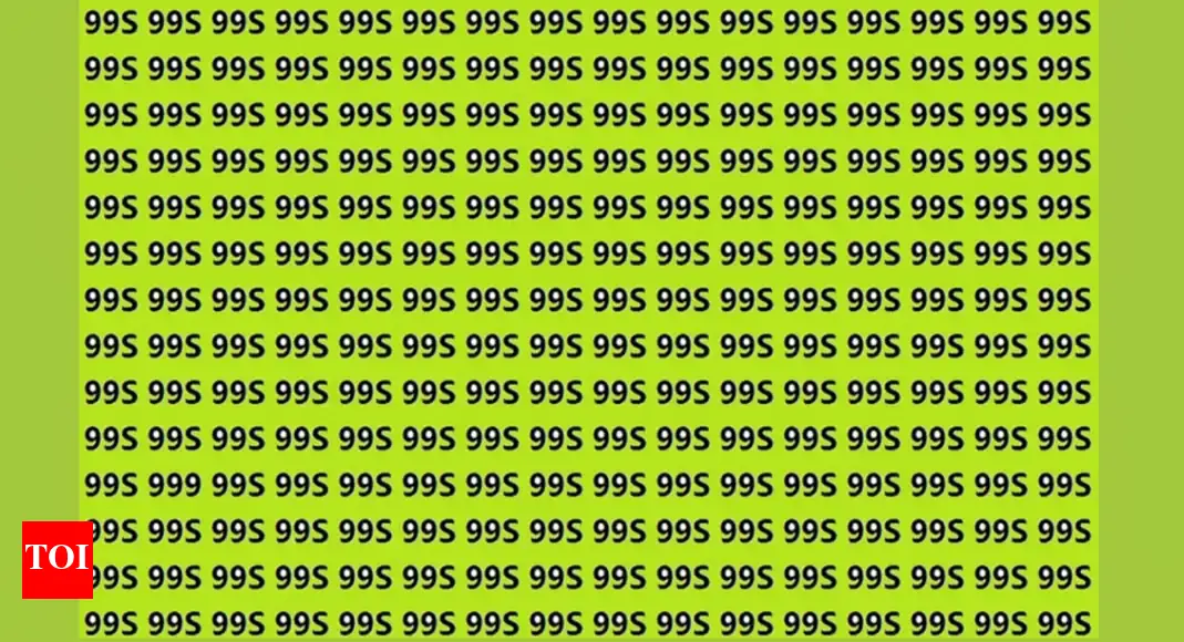 착시 : IQ가 더 큰 진정한 천재만이 “999”만 7 초 안에 볼 수 있습니다 | – 인도의 시간