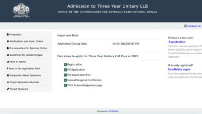 KLEE 2025 registration begins for 3-Year and 5-Year LLB courses, apply by May 14: Check direct link here – Times of India