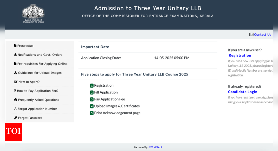 KLEE 2025 registration begins for 3-Year and 5-Year LLB courses, apply by May 14: Check direct link here