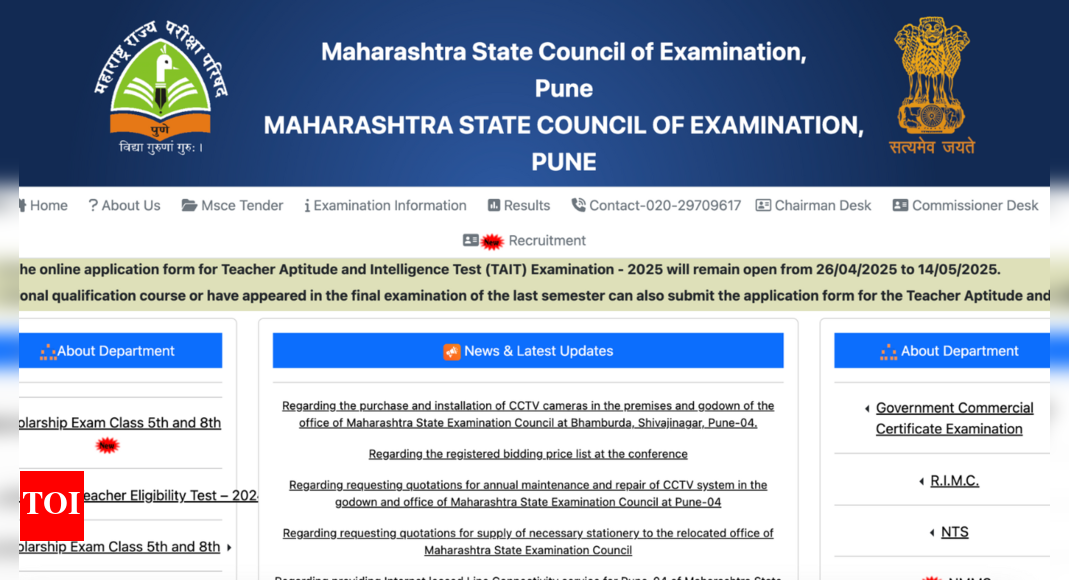 MAHA TAIT 2025 application deadline extended, exam scheduled from May 24 to June 5: Check direct link and key details here