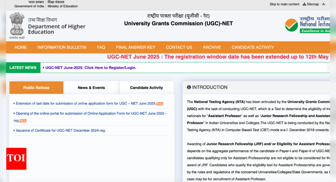 NTA extends application deadline for UGC NET June 2025, issues revised schedule: Check official notification here