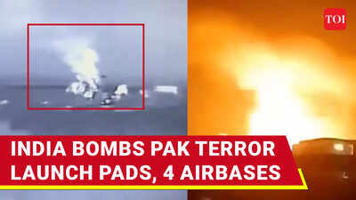 India STRIKES Pak Terror Launch Pads Used For Drone Attack, 4 Military Airbases | Watch