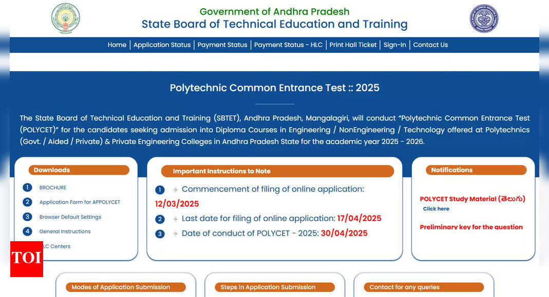 AP POLYCET 2025 result link likely to be out on this date at polycetap.nic.in, how to download rank card – Times of India