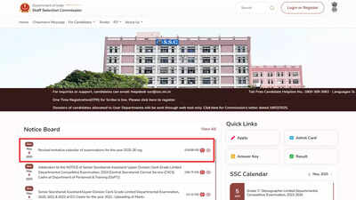 SSC releases 2025–26 exam calendar with CGL, CHSL, and Delhi Police schedules; download complete timetable here – Times of India
