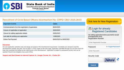 SBI CBO recruitment 2025: 2964 circle based officer vacancies announced, apply by May 29 – Times of India