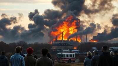 Fire at chemical plant in northeastern Spain keeps thousands indoors
