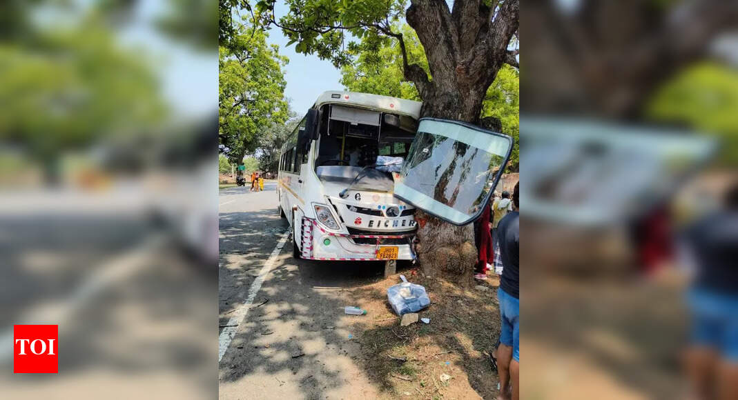 22 hurt as bus hits tree in Chatra | Ranchi News - Times of India