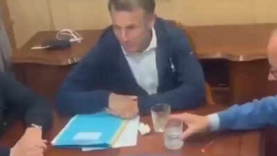 Emmanuel Macron hiding a cocaine pouch in viral video? French media calls claims 'absurd conspiracies'