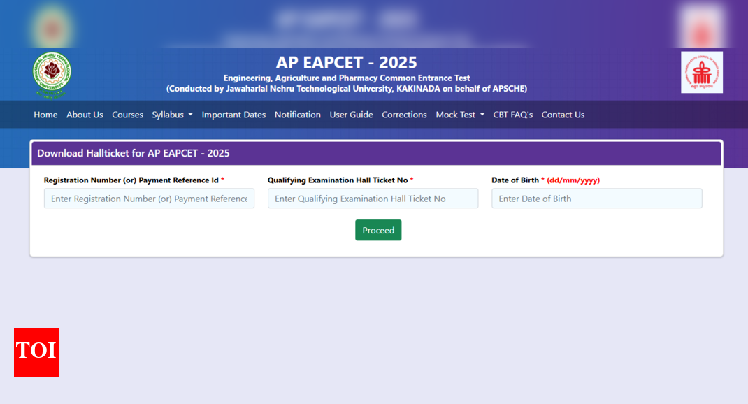 AP EAMCET 2025 hall ticket released: Direct link to download admit card here
