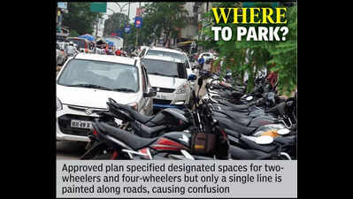 Lack of vehicle-wise markings defeats on-street parking plan
